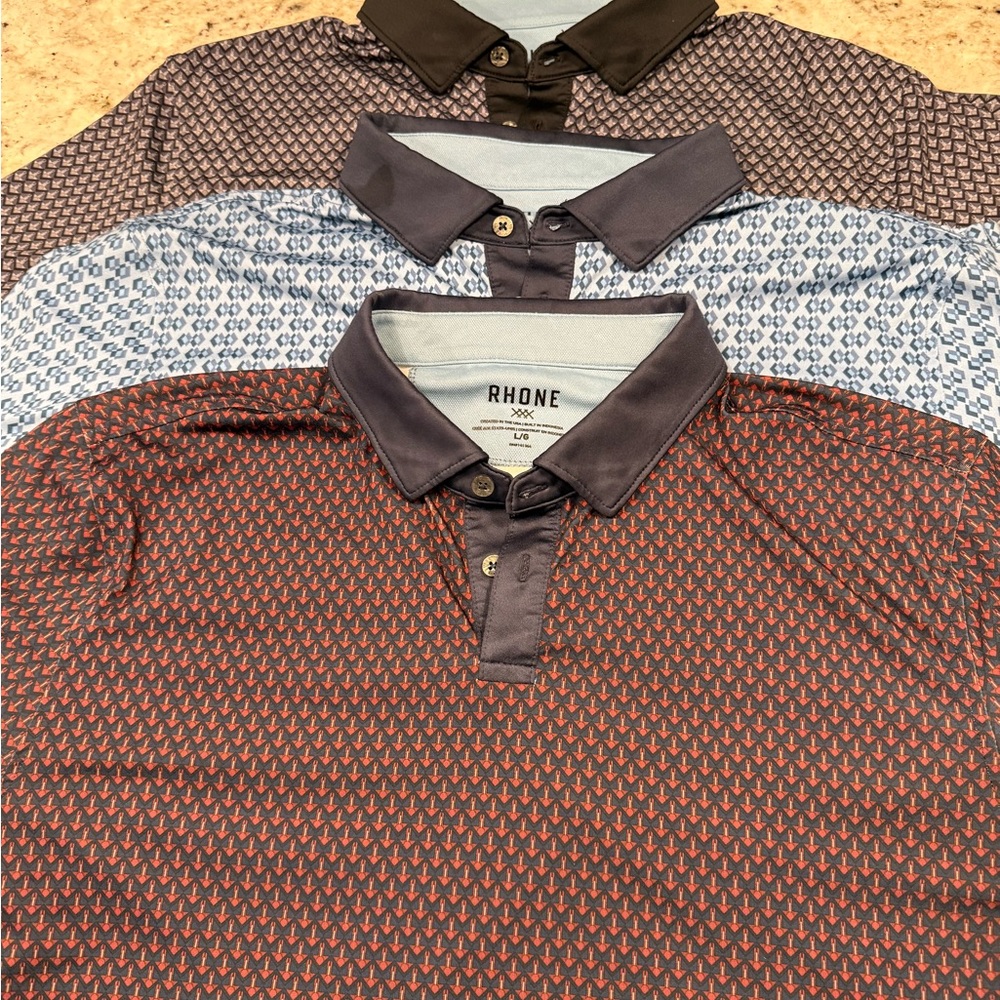 Mens Rhone Polo Shirt lot of 3